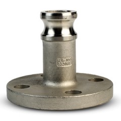 Камлоки нержавеющие с фланцем серии FA (ответная часть)